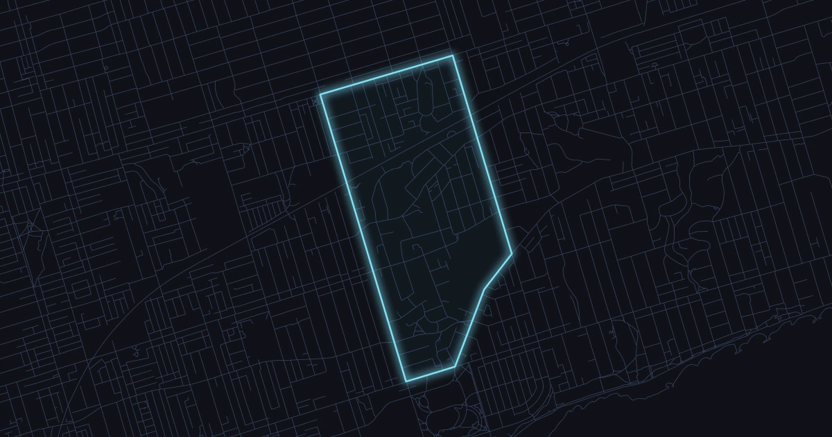 Woodbine Corridor aerial view